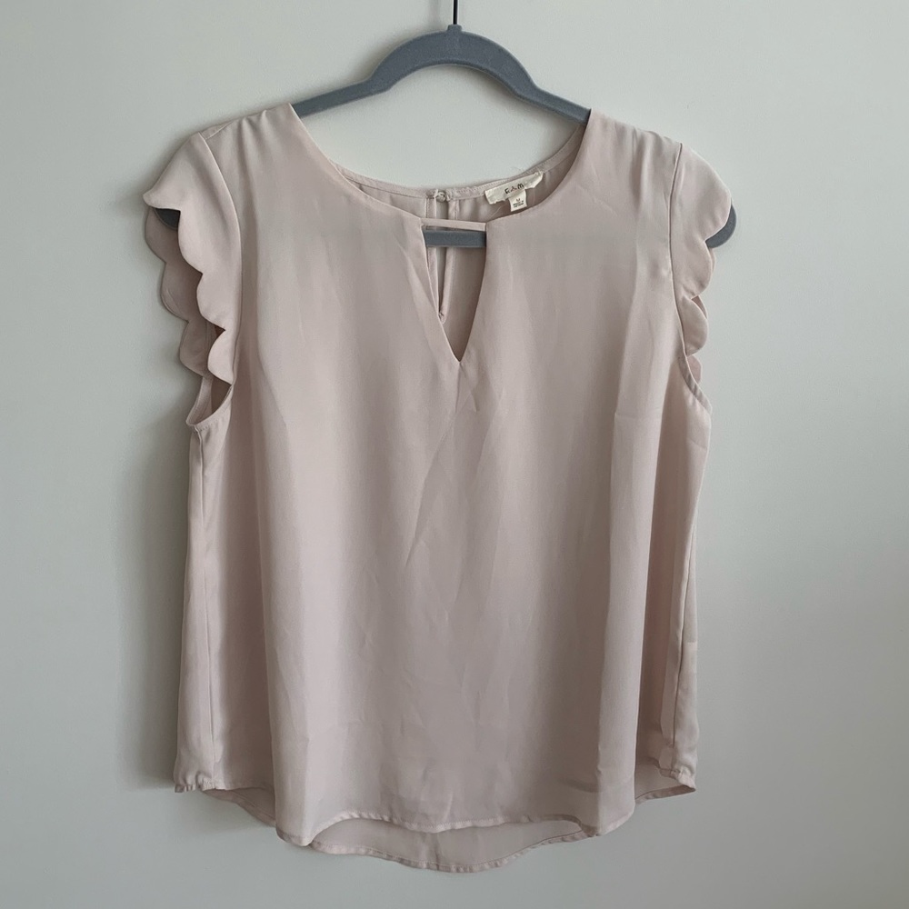 Creek scalloped work blouse